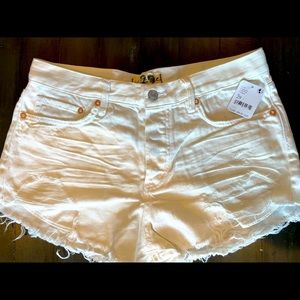 Free People jean shorts in spring white